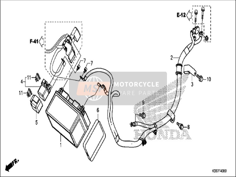 Honda NSS300A 2019 Batería para un 2019 Honda NSS300A